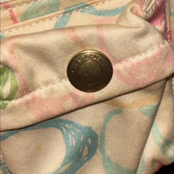 Coach pastel scribble Double pocket wristlet Y2K - Picture 2 of 8